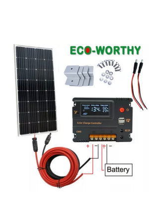 Solar Panel Kit 150W 12V Mono w/ 20A  Controller
