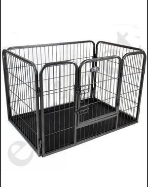 Heavy Duty Puppy Playpen Run Crate Enclosure Whelping Dog Cage inc Floor