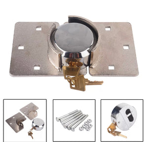 Heavy Duty High Quality Steel Padlock & Hasp Van Lock Set with 2 keys!