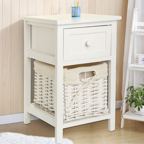 Image of 2 x Bedside Table With Baskett