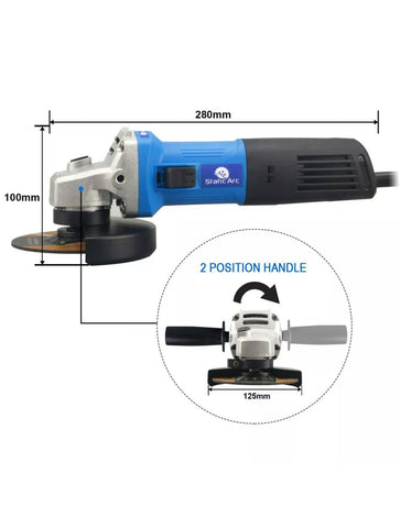 Image of 850W ELECTRIC ANGLE GRINDER CUTTING GRINDING SANDING POWER TOOL 115mm DISC CUT