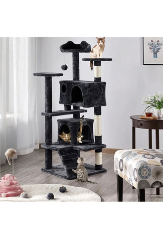 Image of Cat Tree Cat Tower Cat Condo with Scratching Posts, Ladder for Cats Kitten