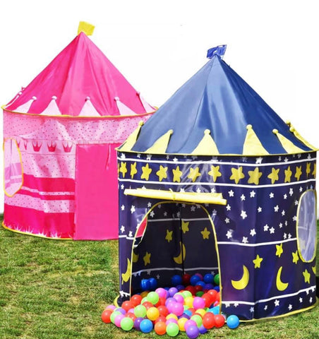 Image of Childrens Kids Pop Up Castle Playhouse Gazebo Girls Princess Boys Wizard Play Tent