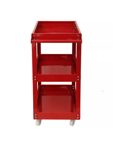 Image of Heavy Duty Garage Trolley Tool Storage Workshop DIY 3 Tier Wheel Cart Shelf