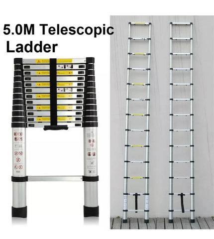 Image of Aluminium Telescopic Ladder 2.6M TO 6M Heavy Duty