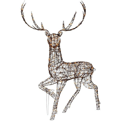 Image of 1.9m Wicker Reindeer LED Light Figure - Warm White