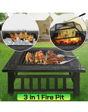3in1 Outdoor Fire Pit BBQ