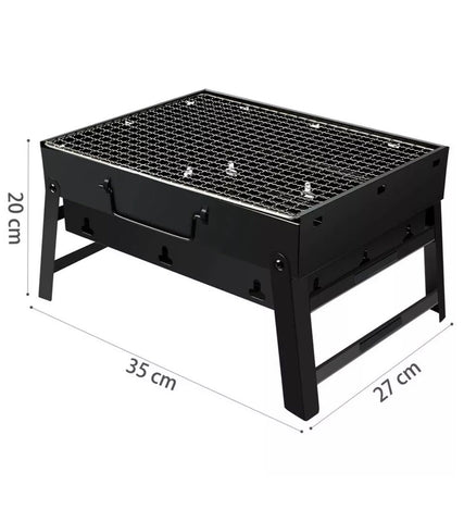 Image of Portable Foldable BBQ Barbecue Charcoal Grill for Outdoor Cooking Camping Hiking Picnics