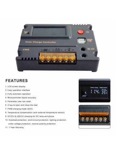 Image of Solar Panel Kit 150W 12V Mono w/ 20A  Controller