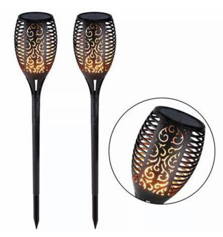 Image of Brand New Solar Garden Lights waterproof LED flickering flames torch landscape