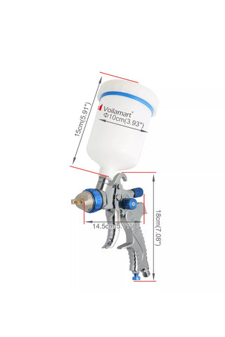 Image of HVLP Spray Gun Kit Gravity Feed Vehicle Car Paint 600CC 1.4MM 1.7MM 2.0MM Nozzle
