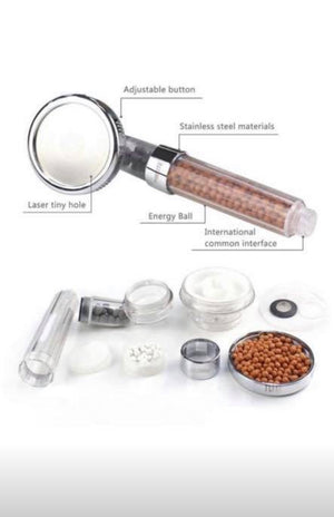 Brand New Ionic Shower Head Filter Filtration Showerhead High Pressure Water Saving with 3-Way Mode