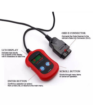 OBD 2 OBD2 Car Engine Fault Diagnostic Code Reader Scanner Reset Tool