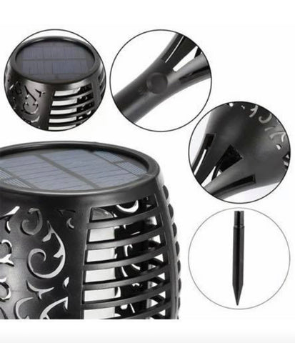 Image of Brand New Solar Garden Lights waterproof LED flickering flames torch landscape