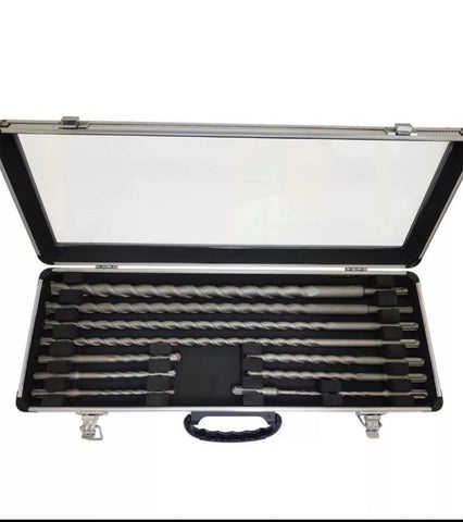 Image of 11 PIECE SDS & DRILL BIT SET IN ALUMINIUM CASE