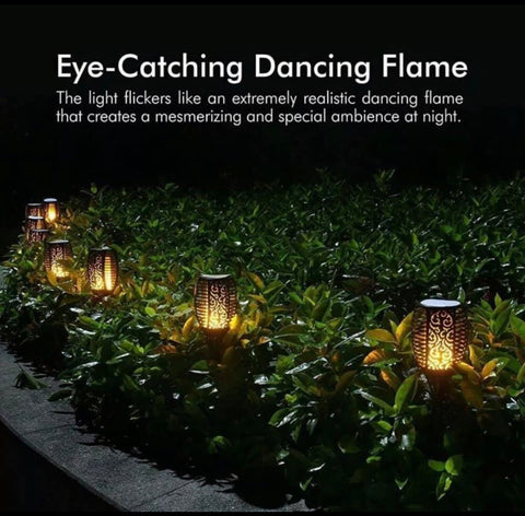 Image of Brand New Solar Garden Lights waterproof LED flickering flames torch landscape