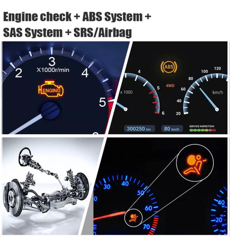 Image of OBD2 OBD 2 ABS Airbag SRS Reset Tool OBD2 Car Code Reader Scanner Diagnostic