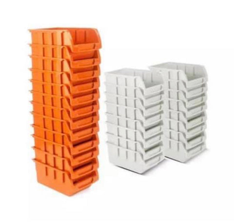 Image of 65 piece / 44 piece Wall Rack Mounted Storage Lin Bins & Board Set For Garage DIY Tools Rack Organizer