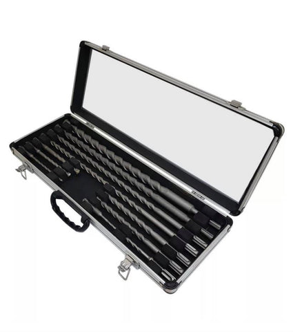 Image of 11 PIECE SDS & DRILL BIT SET IN ALUMINIUM CASE