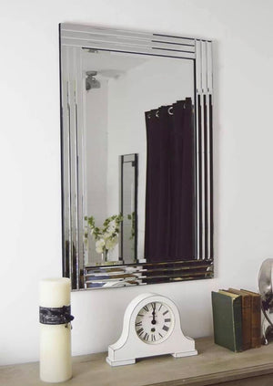 Large Triple Bevelled Wall Mirror