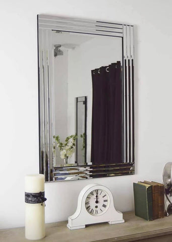 Image of Large Triple Bevelled Wall Mirror