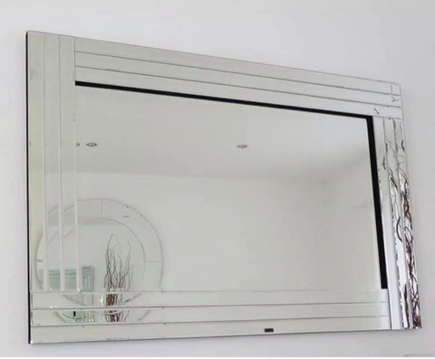 Image of Large Triple Bevelled Wall Mirror