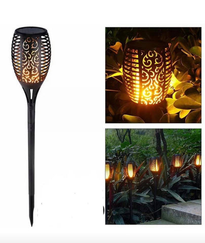 Image of Brand New Solar Garden Lights waterproof LED flickering flames torch landscape