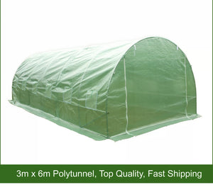 6m x 3m Polytunnel Greenhouse Garden Tent Pollytunnel