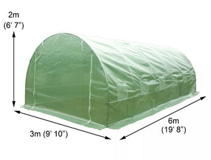 6m x 3m Polytunnel Greenhouse Garden Tent Pollytunnel
