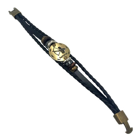 Image of 12 Constellations Leather Bracelet Unisex - Free Productz