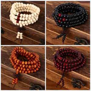 Natural Sandalwood Buddhist Mala Beads - Free Productz