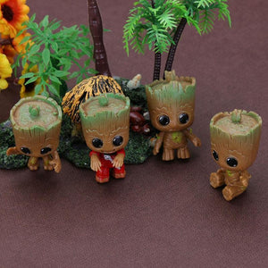 4PCS Mini Groot Doll Keychain